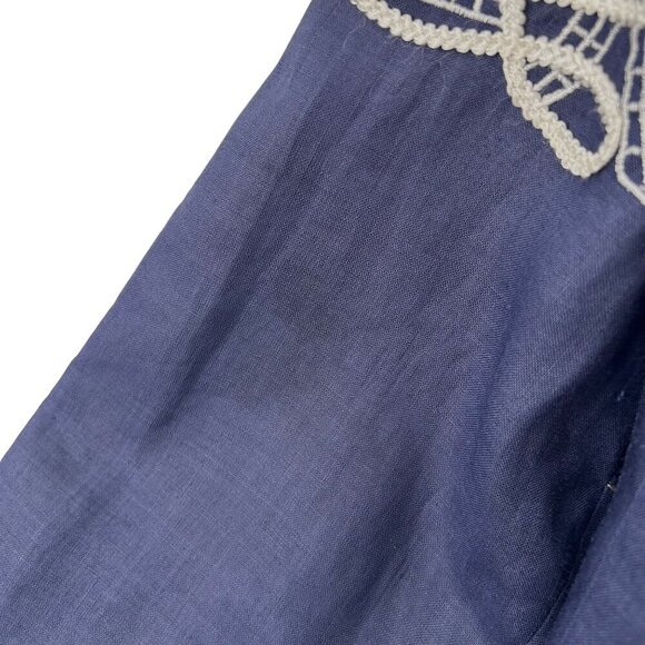 VINTAGE BELLDINI NAVY BLUE WHITE OVERSIZED NAUTICAL BLAZER JACKET - 14 - Picture 7 of 11